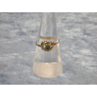 14 carat Gold Ring with jade, size 56/17.8 mm