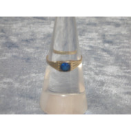 14 carat Gold Ring with sapphire, size 54/17.2 mm
