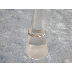 18 karat Hvidguld Ring med 3 brillianter 0.03 carat, str. 55/17.5 mm