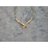 14 carat Necklace with zircons, 39.5 cm, HS