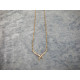 14 carat Necklace with zircons, 39.5 cm, HS