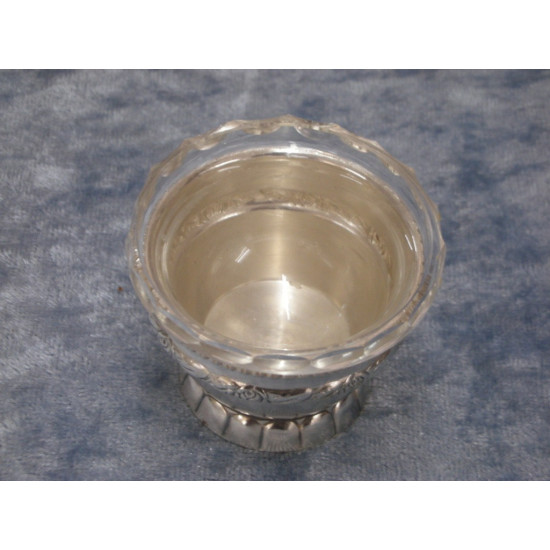 Saltkar i sølvplet skål, 3.8x4.8 cm