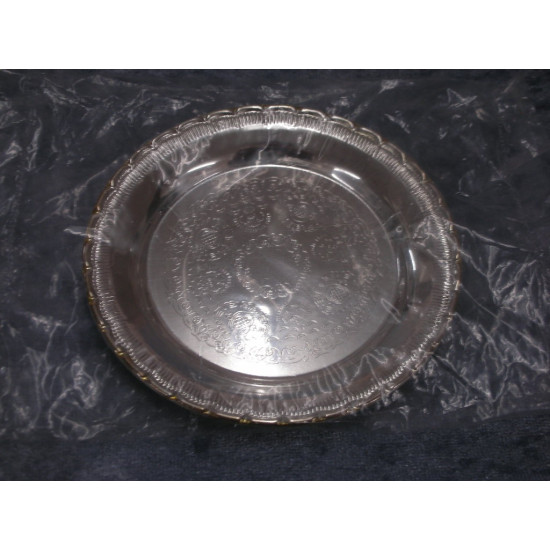 Sølvplet Asiet / Glasbakke Ny, 9.5 cm, Sverige