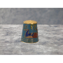 Thimble in Cloisonne turquoise, 2.5x2 cm