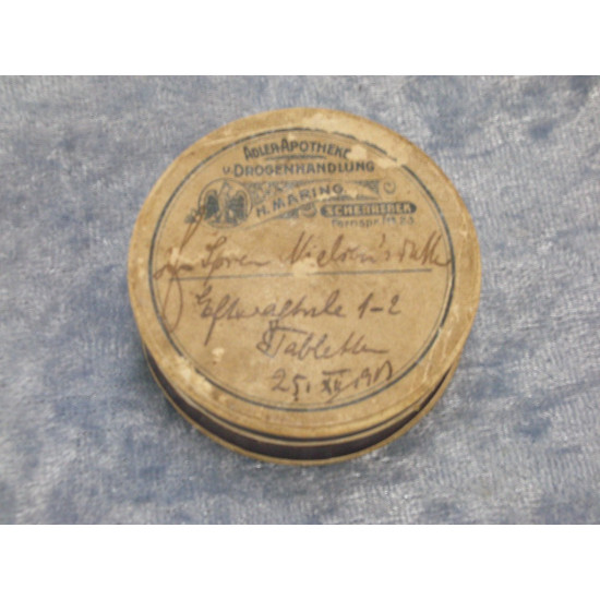 Prescription / Pill box in cardboard from Adler Apotheker u. Drogenhandlung, 1.8x4.6 cm