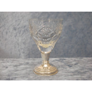 Portvinsglas / Likørglas på sølvfod, 8.5x5 cm