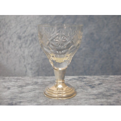 Port wine glass / Liqueur glass on silver base, 8.5x5 cm