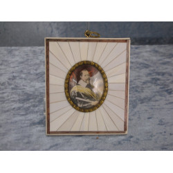 Miniature Portrait in ivory frame, 10x8.5 cm