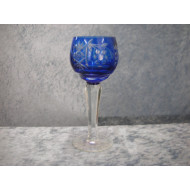 Bohemian glass, Schnapps / Port wine glass blue, 12 cm