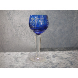 Bohemian glass, Schnapps / Port wine glass blue, 12 cm