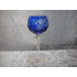 Bohemian glass, Wine glass blue, 18.5 cm