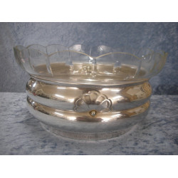 Silver-plated bowl with glass insert, 12.8x25 cm, B&T