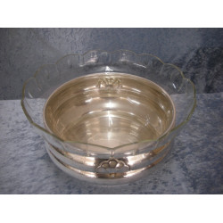 Silver-plated bowl with glass insert, 12.8x25 cm, B&T