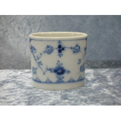 Fluted / Blue painted with dandruff edge, Toothpick cup no 183, 6x6.5 cm