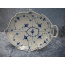 Fluted / Blue painted with dandruff edge, Dish leaf no 199, 24.5x18.5 cm